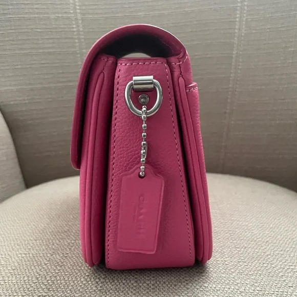 Coach Cassie Crossbody 19 With Heart Strap In Petunia with pins and rivets NWT - Picture 5 of 16